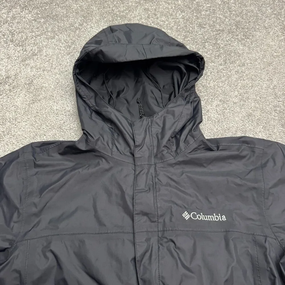 Columbia Waterlight II Omni-Tech Waterproof Windbreaker Jacket Mens Small Black